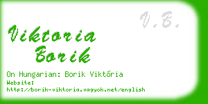 viktoria borik business card